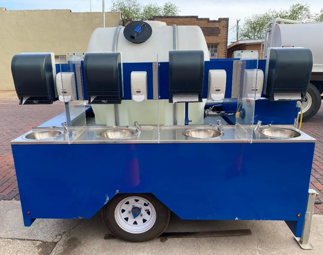 Hand Wash Station Trailer 8 sinks