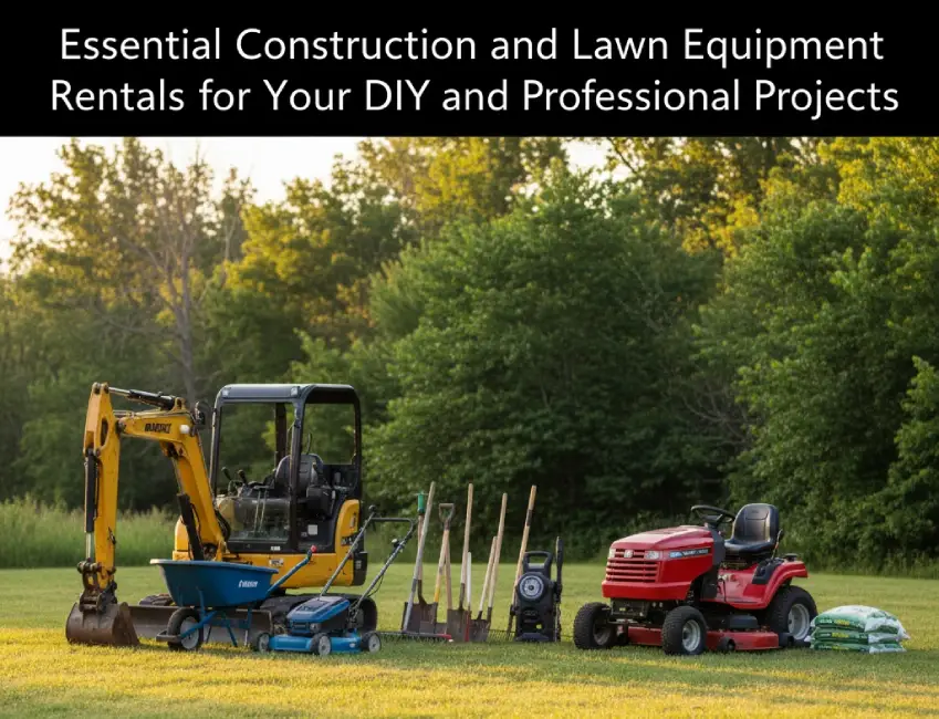 Essential Construction and Lawn Equipment Rentals for Your DIY and Professional Projects