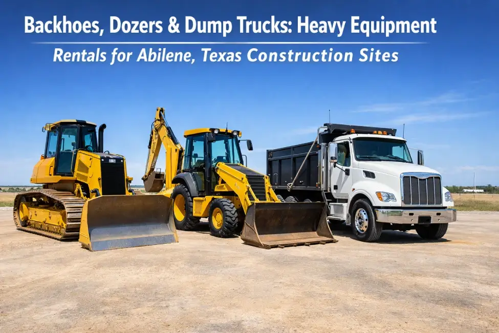 Backhoes, Dozers & Dump Trucks: Heavy Equipment Rentals in Abilene