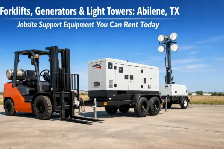 Forklifts, Generators & Light Towers: Abilene, TX Jobsite Support Equipment You Can Rent Today