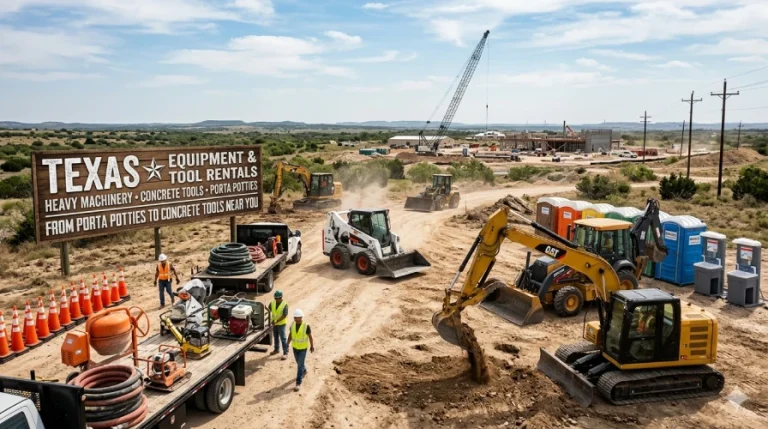 Tool & Heavy Equipment Rentals Across Texas: From Porta Potties to Concrete Tools Near You