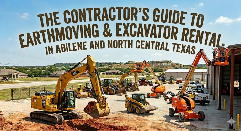 The Contractor’s Guide to Earthmoving & Excavator Rental in Abilene and North Central Texas