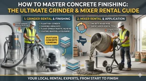 How to Master Concrete Finishing: The Ultimate Grinder & Mixer Rental Guide