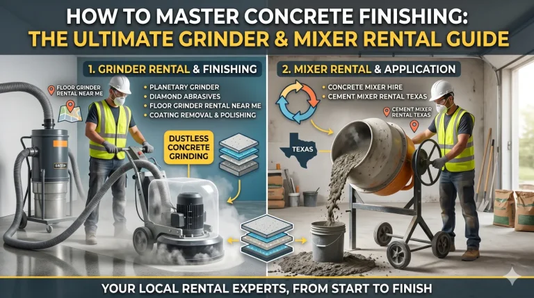 How to Master Concrete Finishing: The Ultimate Grinder & Mixer Rental Guide