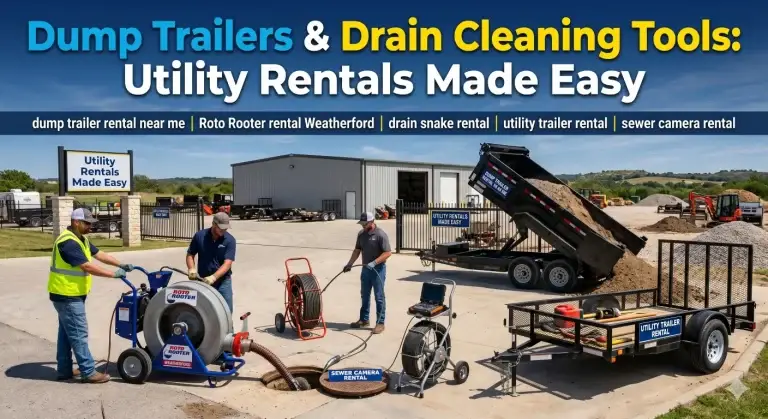 Dump Trailers & Drain Cleaning Tools: Utility Rentals Made Easy